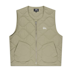 stüssy recycled nylon liner vest (coyote) - a.plus