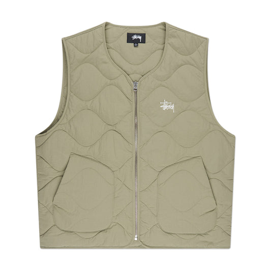 stüssy recycled nylon liner vest (coyote) - a.plus