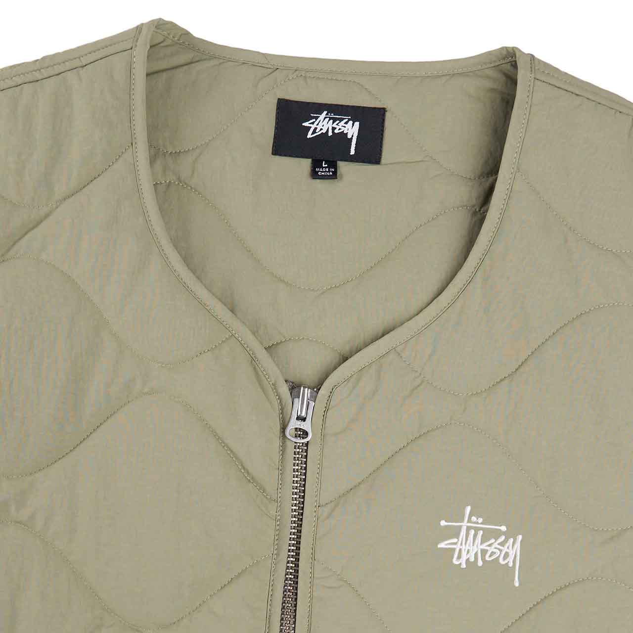 stüssy recycled nylon liner vest (coyote) - a.plus