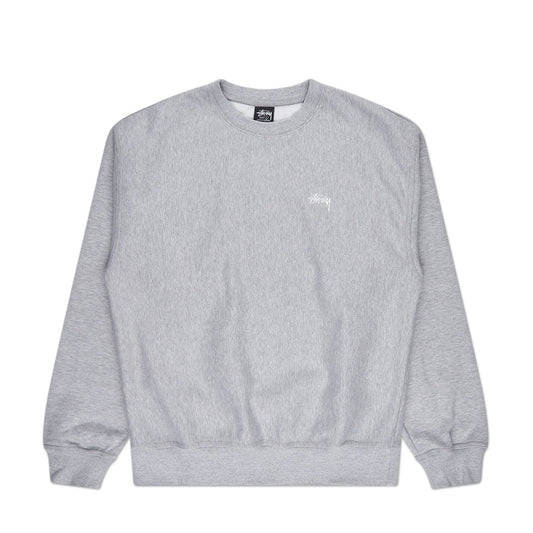 stüssy stock logo crew (grey heather) - a.plus