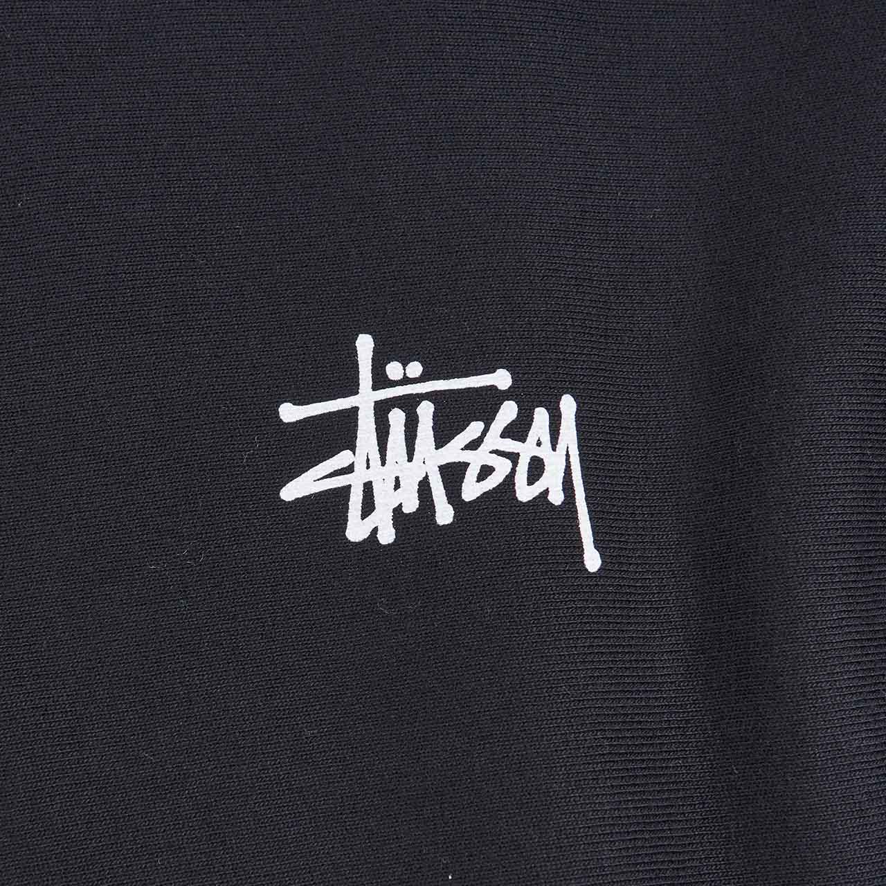 stüssy basic stüssy hoodie (black) - a.plus