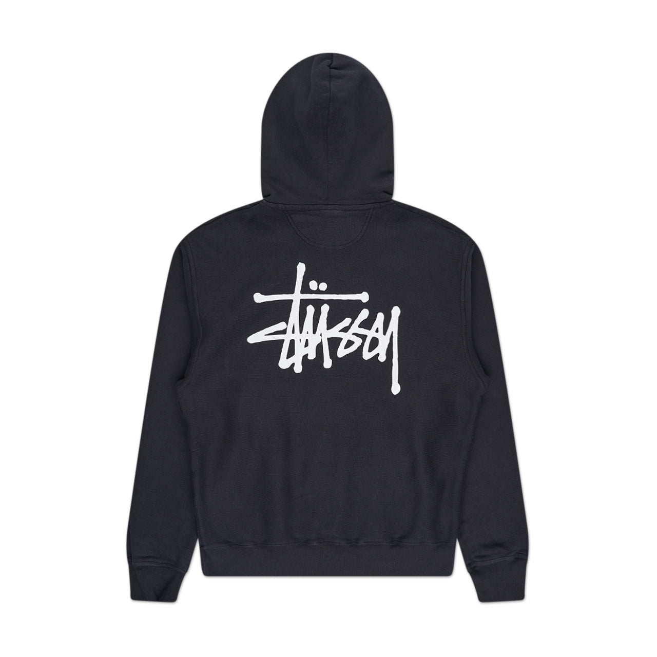 stüssy basic stüssy hoodie (black) - a.plus