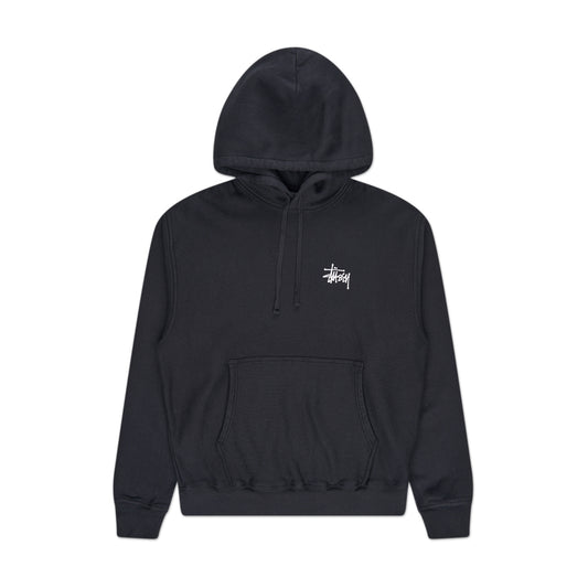 stüssy basic stüssy hoodie (black) - a.plus