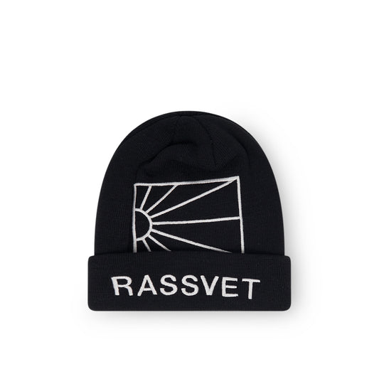 rassvet logo beanie (black) - a.plus