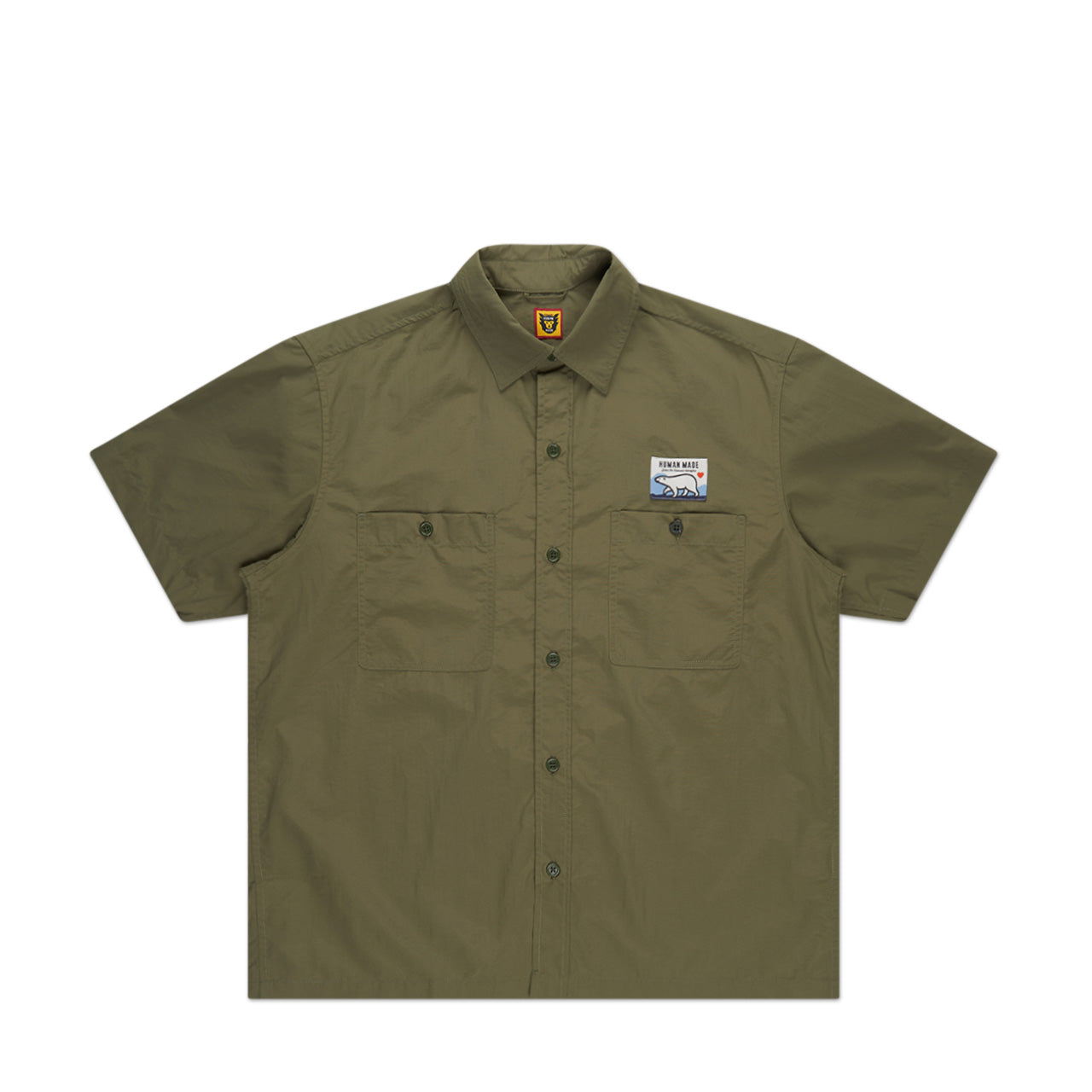 human made camping s/s shirt (olive drab) - a.plus