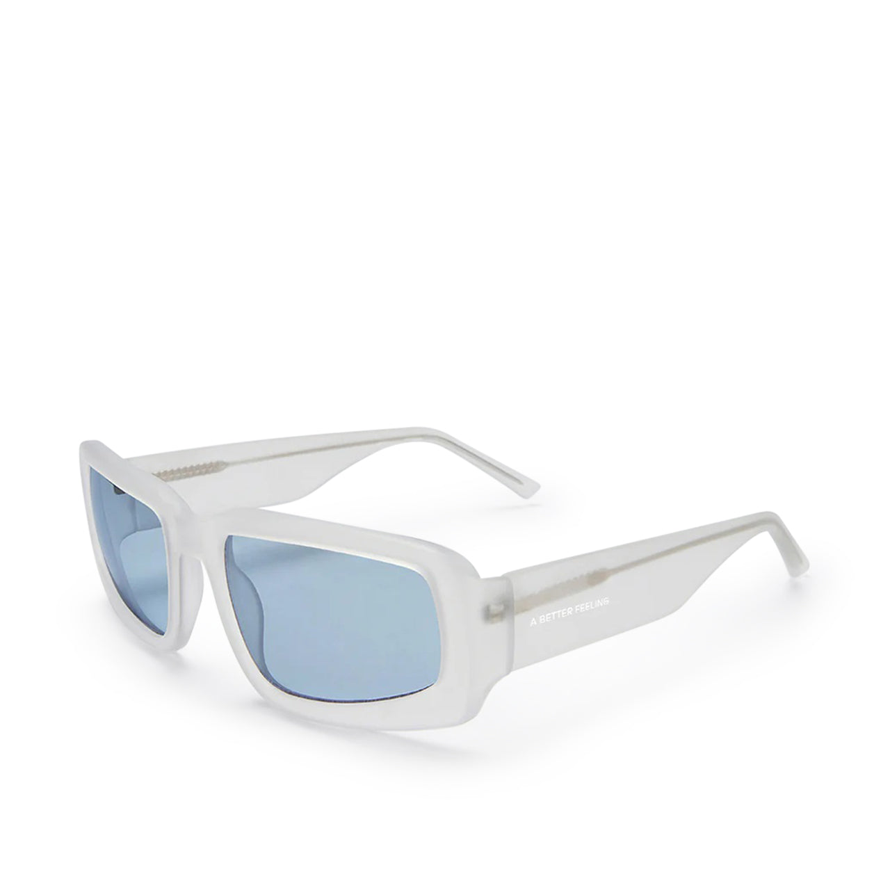a better feeling soto-ii matte glacial sunglasses (white) - a.plus