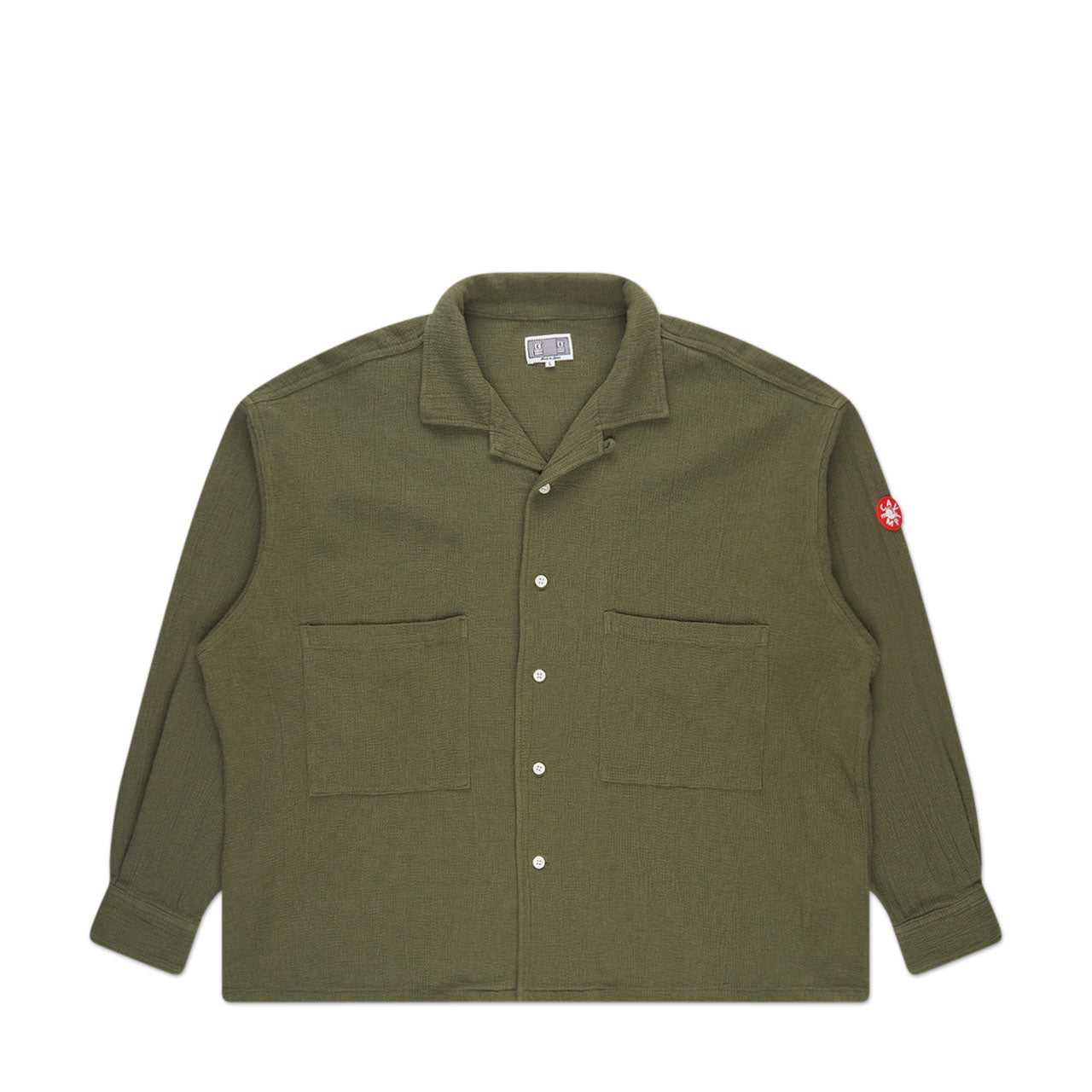 cav empt cl open shirt (olive) - a.plus