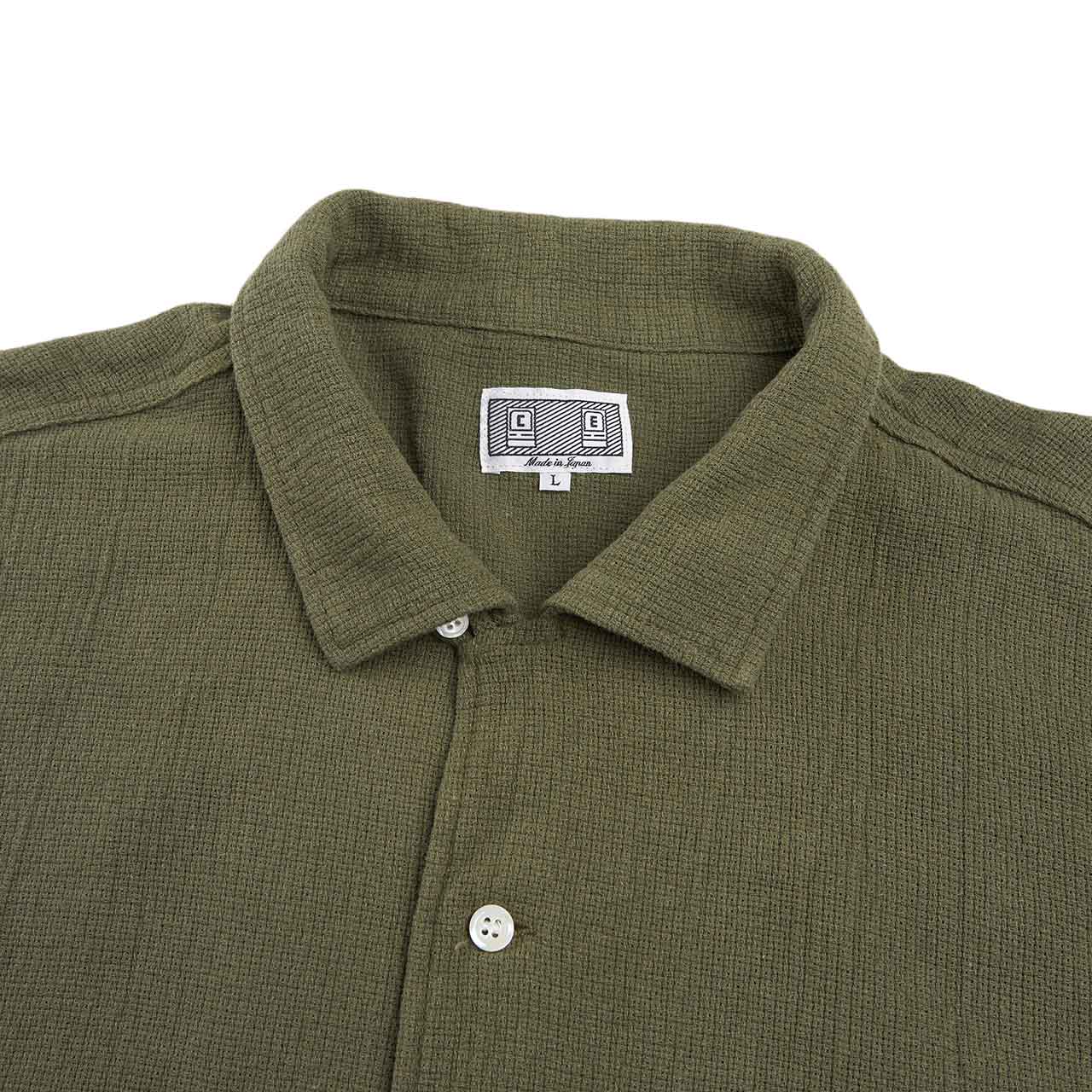 cav empt cl open shirt (olive) - a.plus