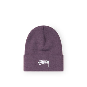 stüssy stock cuff beanie (eggplant) - a.plus