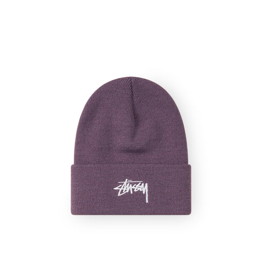 stüssy stock cuff beanie (eggplant) - a.plus