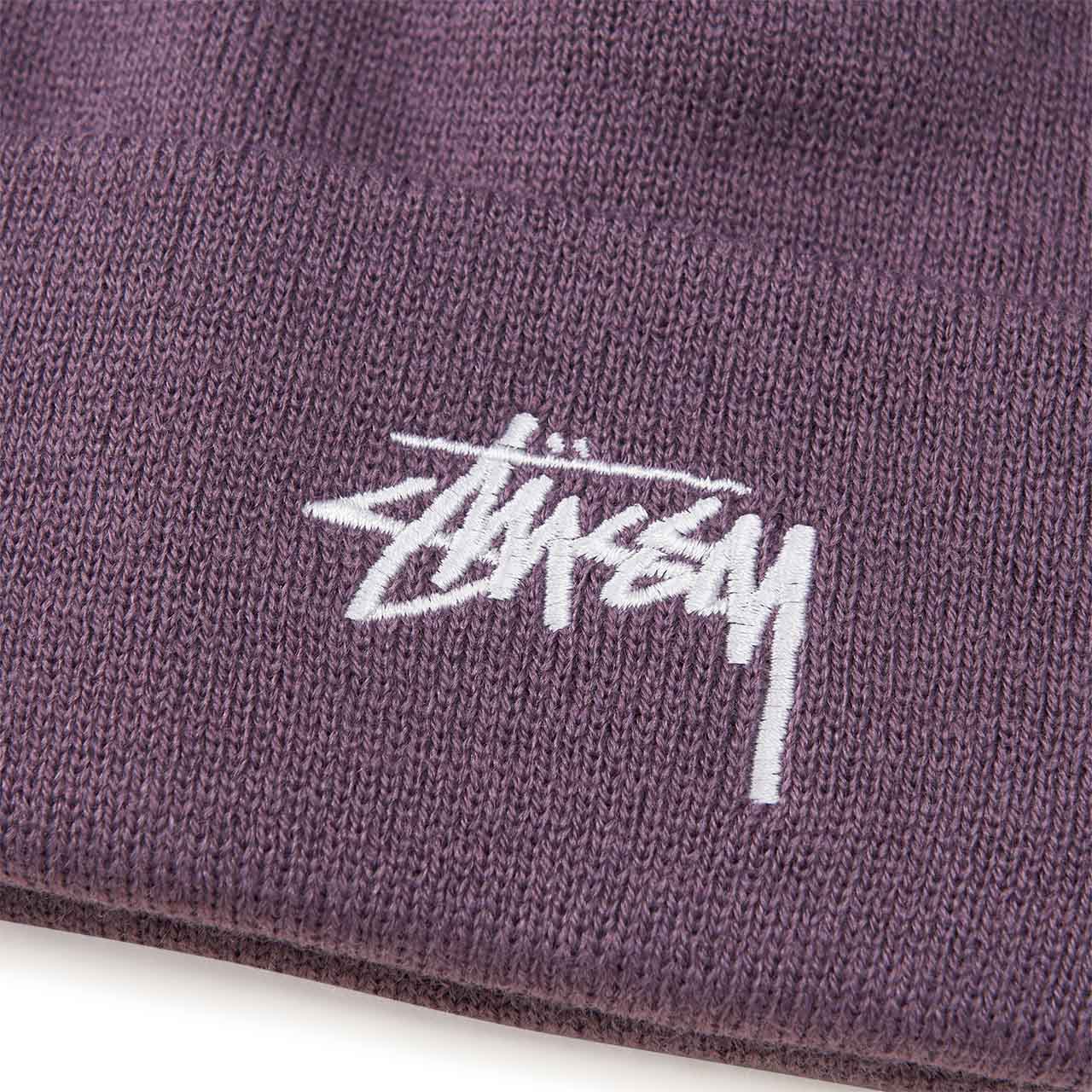 stüssy stock cuff beanie (eggplant) - a.plus