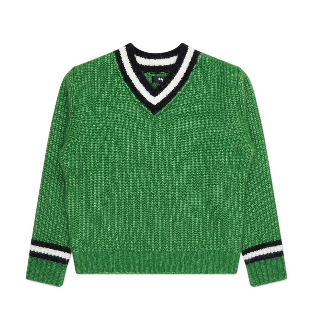 stüssy mohair tennis sweater (green) - a.plus
