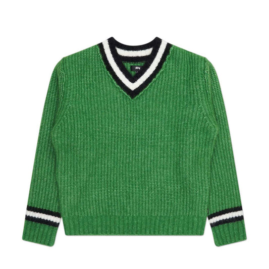 stüssy mohair tennis sweater (green) - a.plus