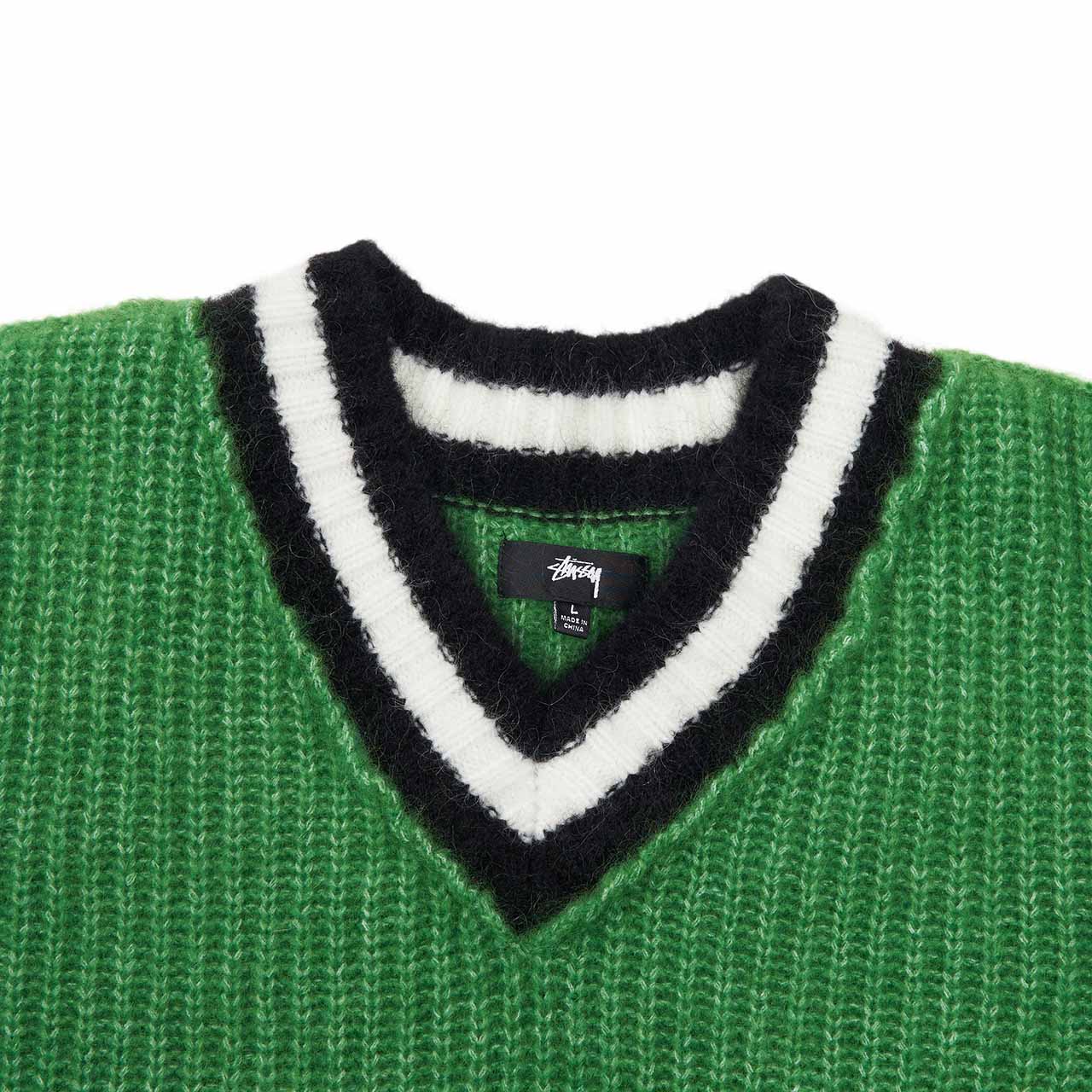 stüssy mohair tennis sweater (green) - a.plus