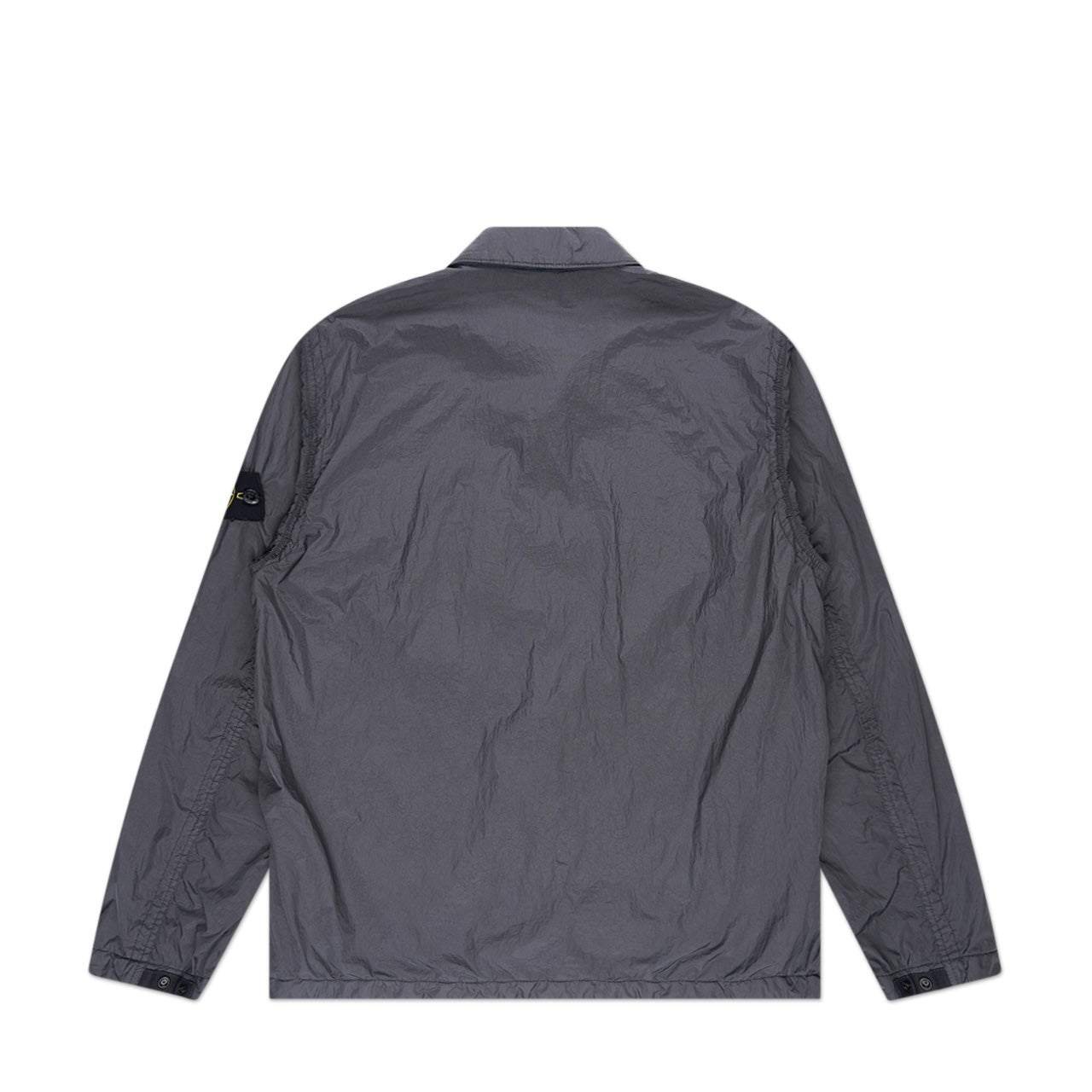 stone island garment dyed crinkle reps overshirt (lead grey) - a.plus
