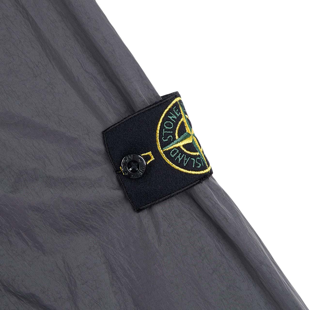 stone island garment dyed crinkle reps overshirt (lead grey) - a.plus