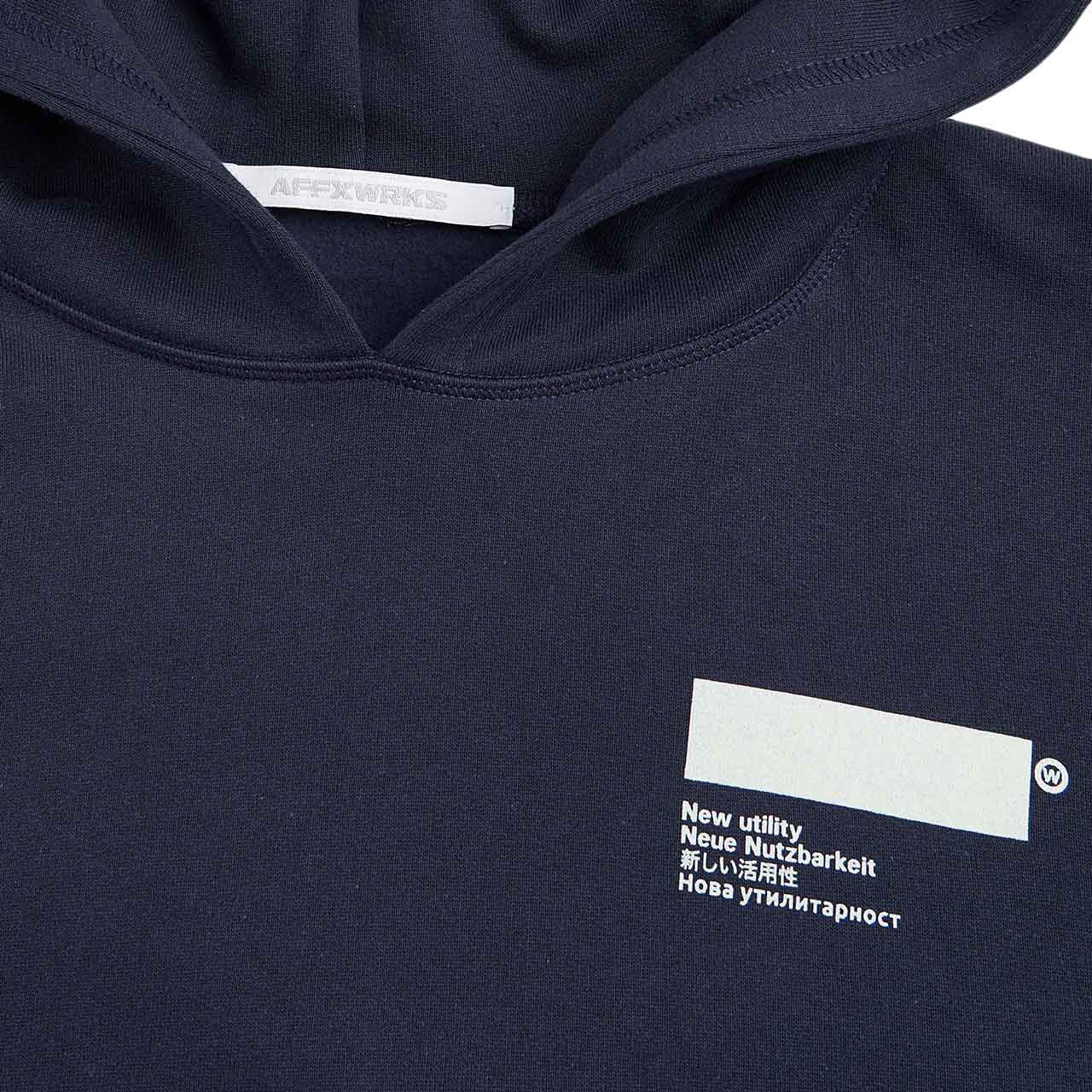 affxwrks standardised hoodie (muted blue) - a.plus