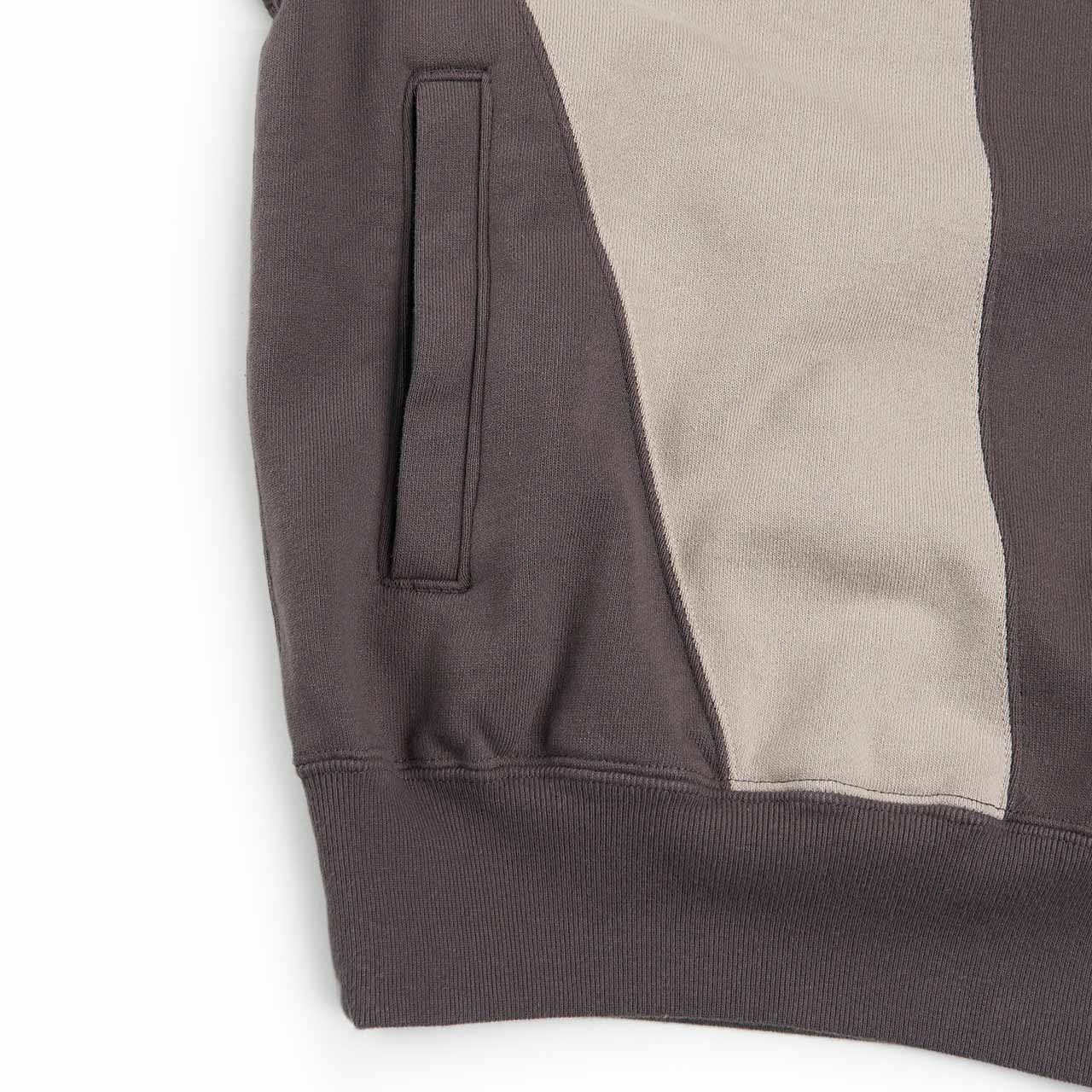 cav empt slash cut zip sweat (grey) - a.plus