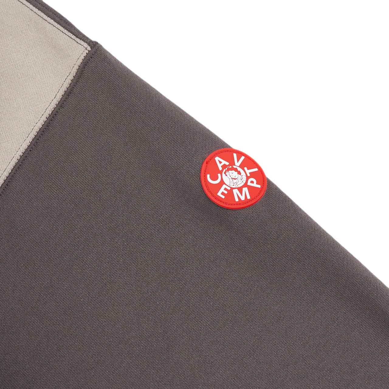 cav empt slash cut zip sweat (grey) - a.plus