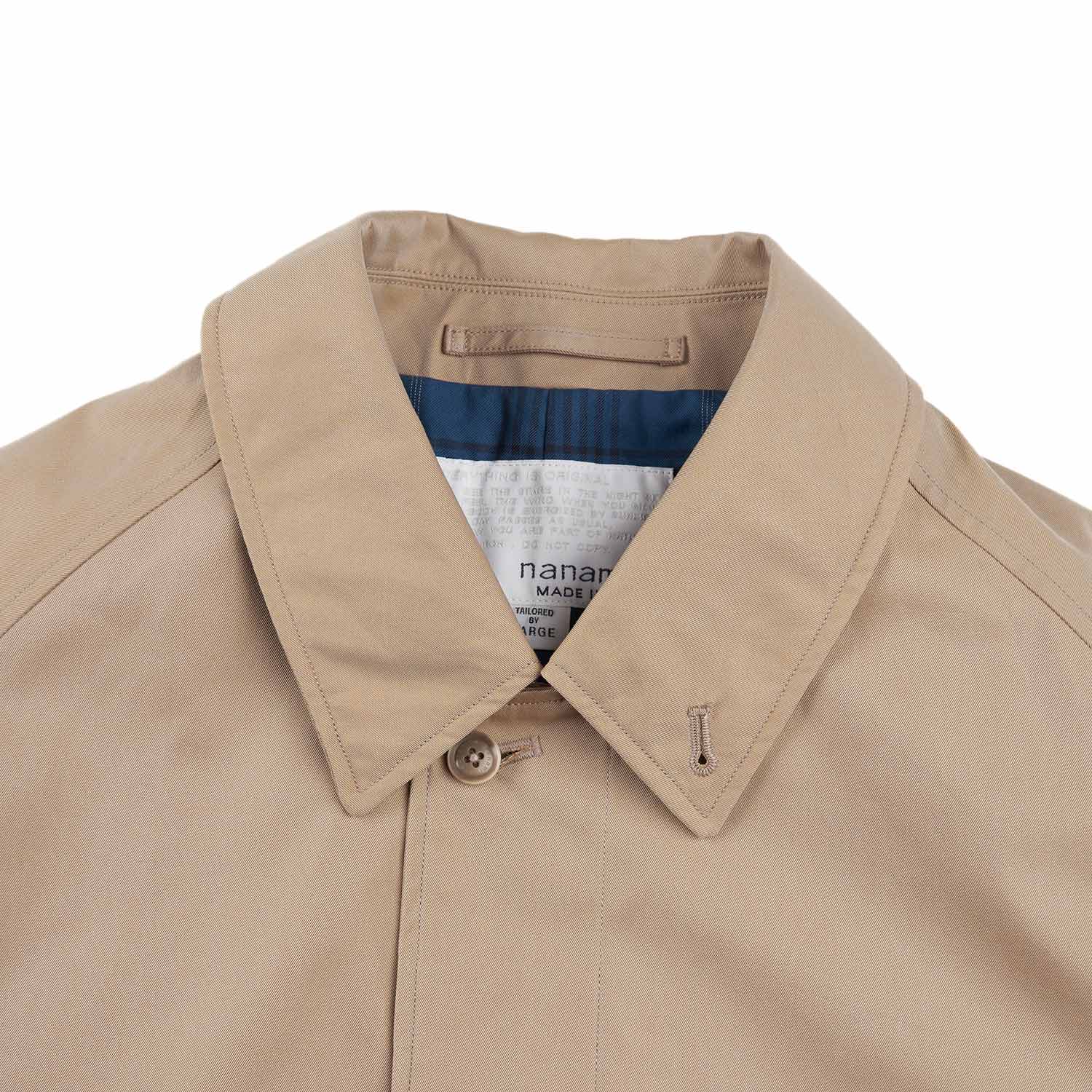 nanamica gore-tex balmacaan coat (beige) - a.plus