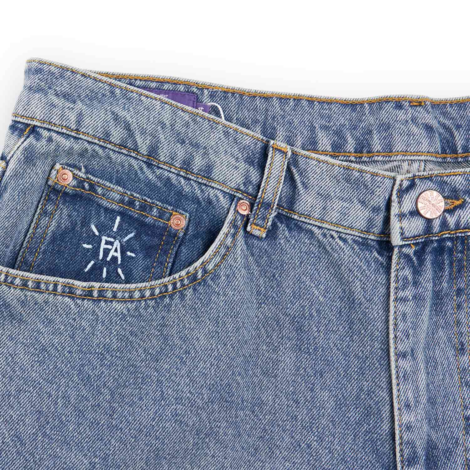 fucking awesome fecke baggy denim pant (stone washed light denim) - a.plus