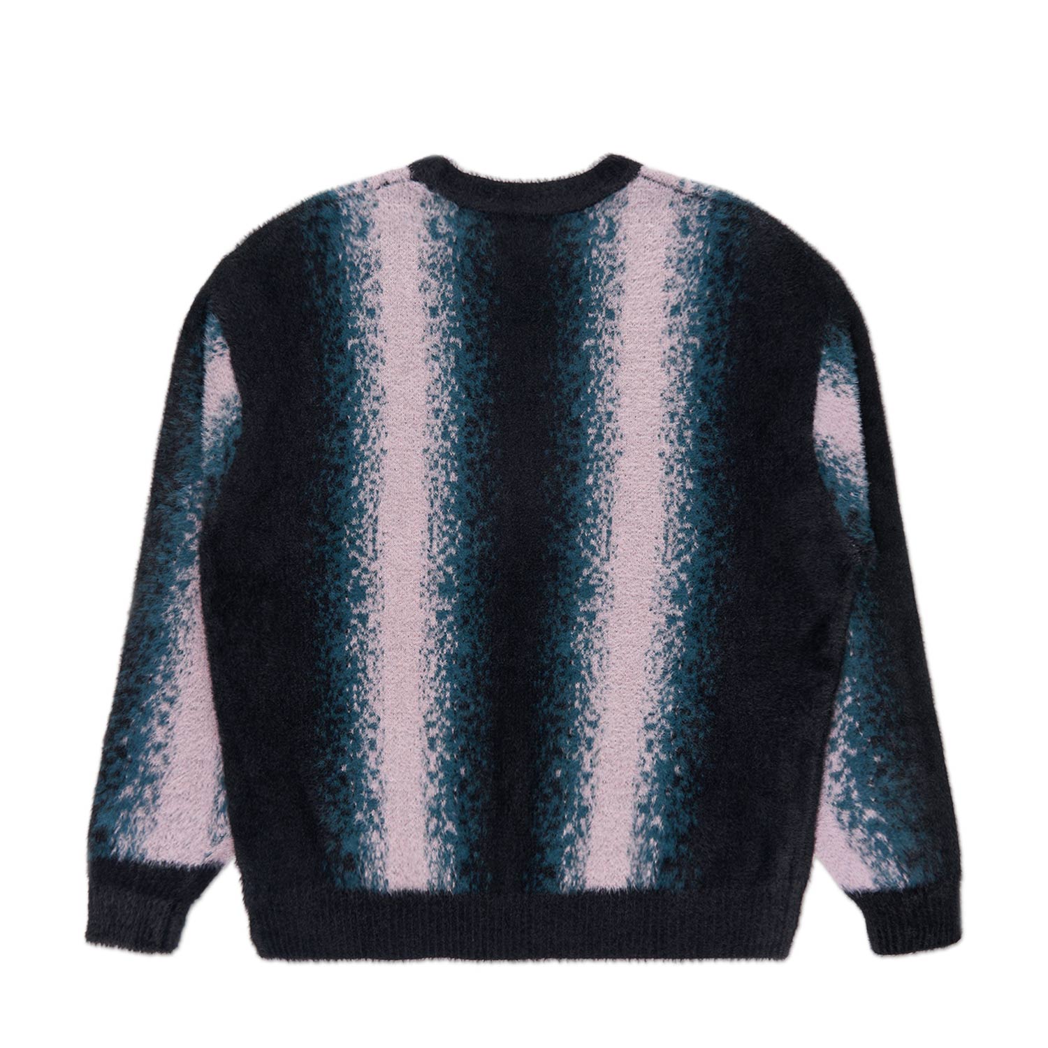 fucking awesome faux hairy crewneck (black / teal / pink) - a.plus