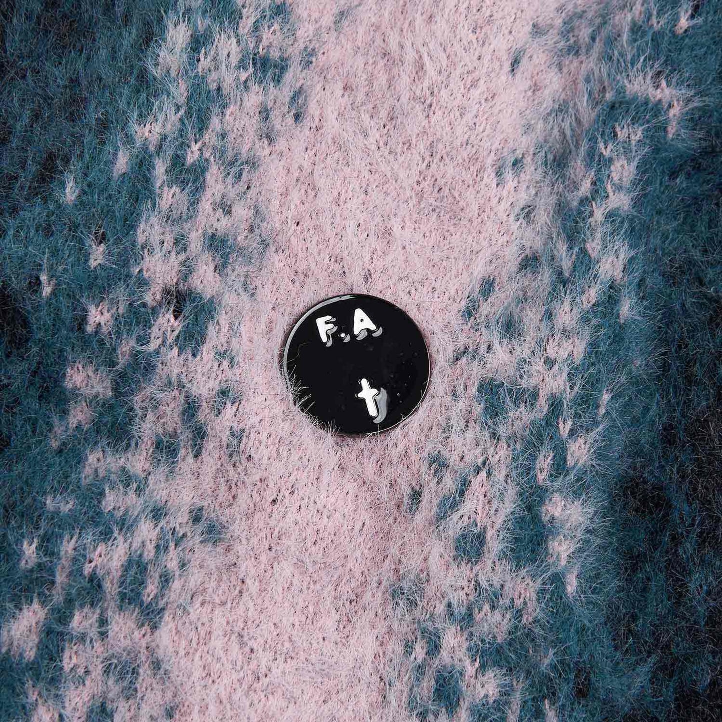 fucking awesome faux hairy crewneck (black / teal / pink) - a.plus