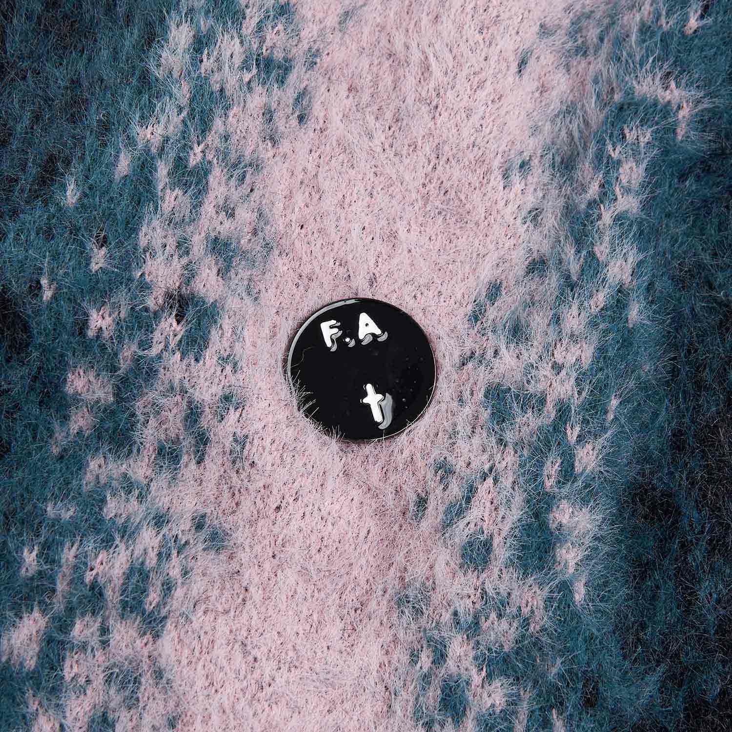 fucking awesome faux hairy crewneck (black / teal / pink) - a.plus