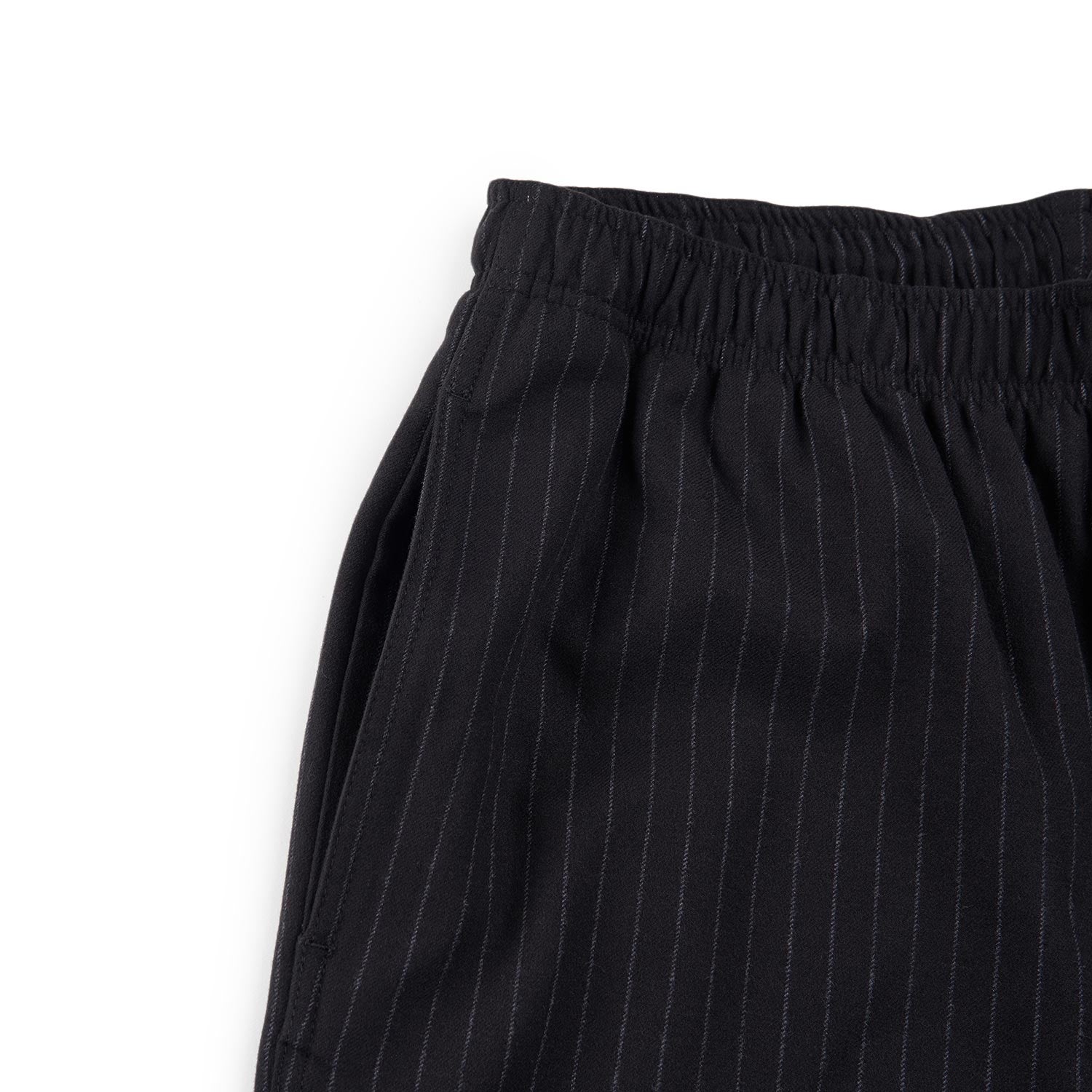 stüssy wool stripe beach pant (black) - a.plus