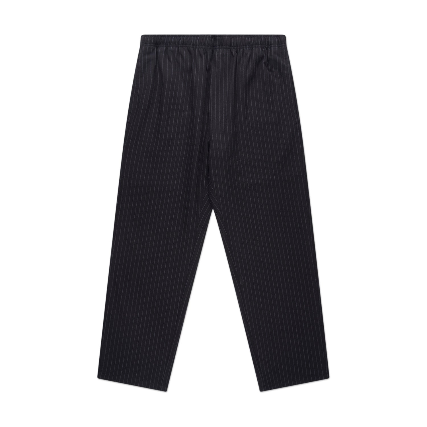 stüssy wool stripe beach pant (black) - a.plus