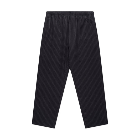 stüssy wool stripe beach pant (black) - a.plus