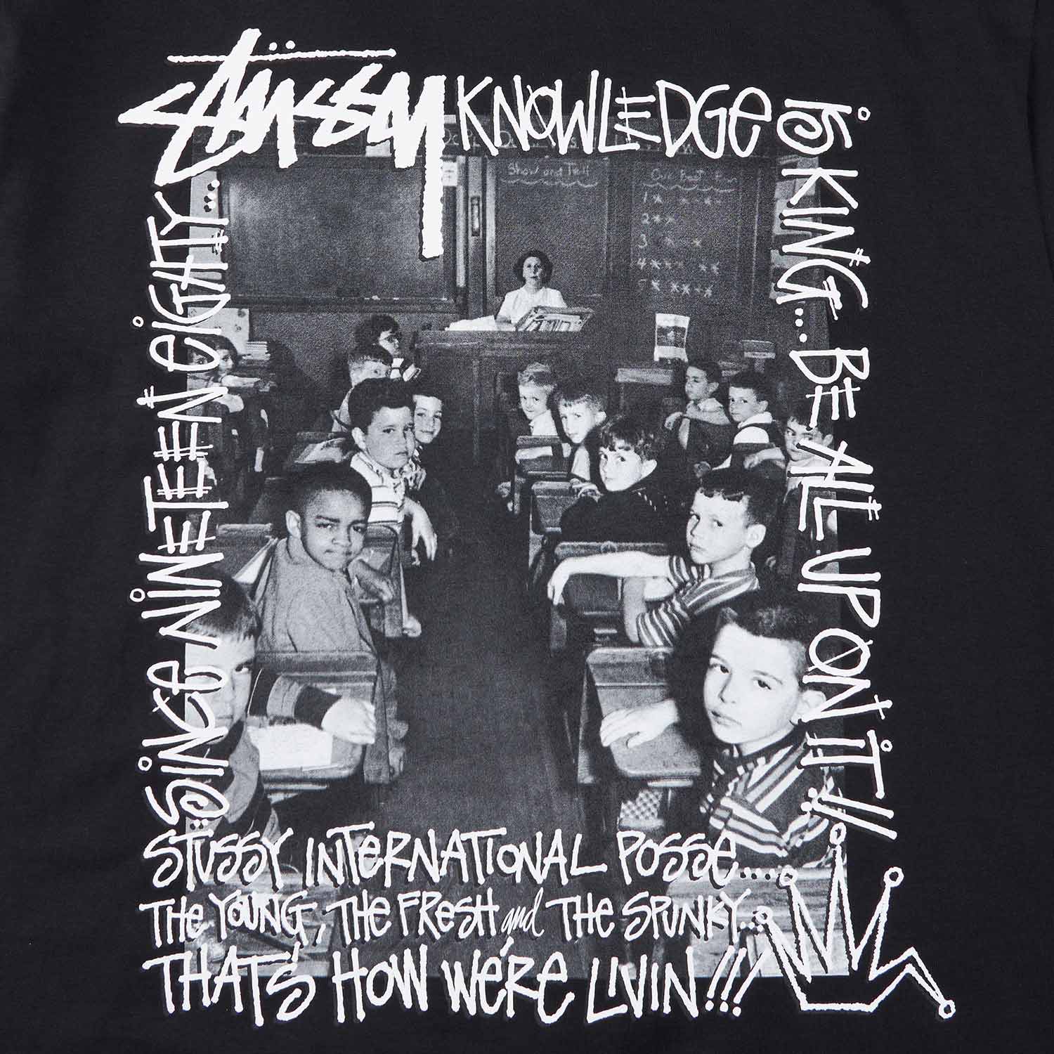 stüssy classroom tee (black) - a.plus