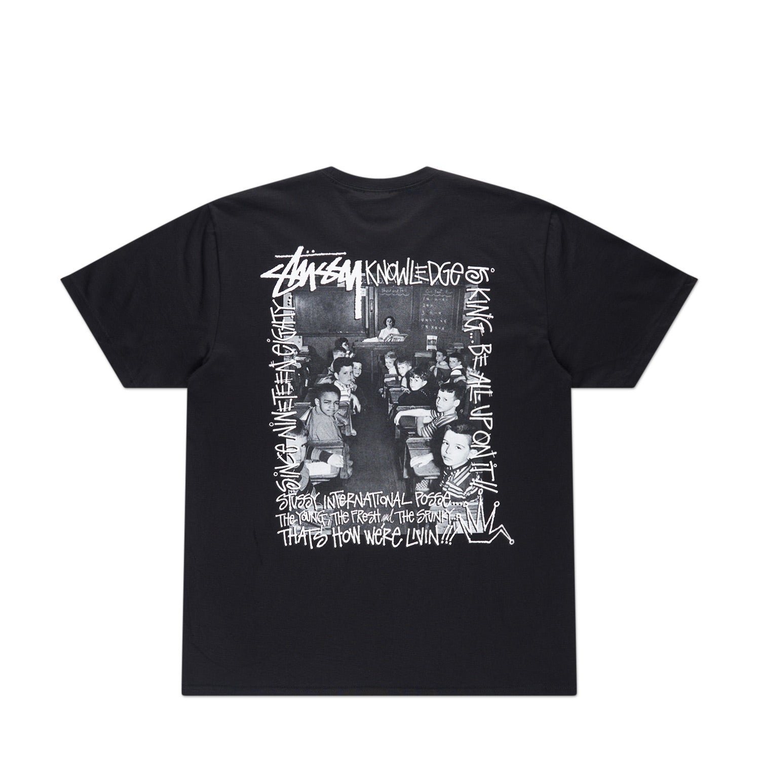 stüssy classroom tee (black) - a.plus
