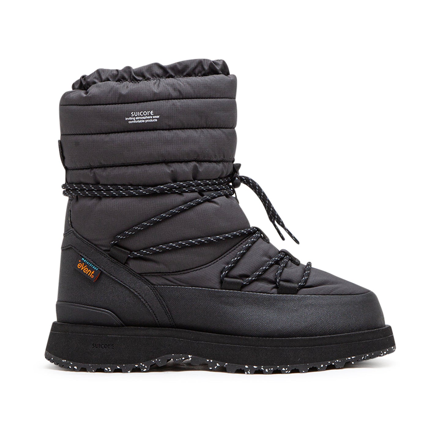 suicoke bower-evab-hi-lace (black) - a.plus