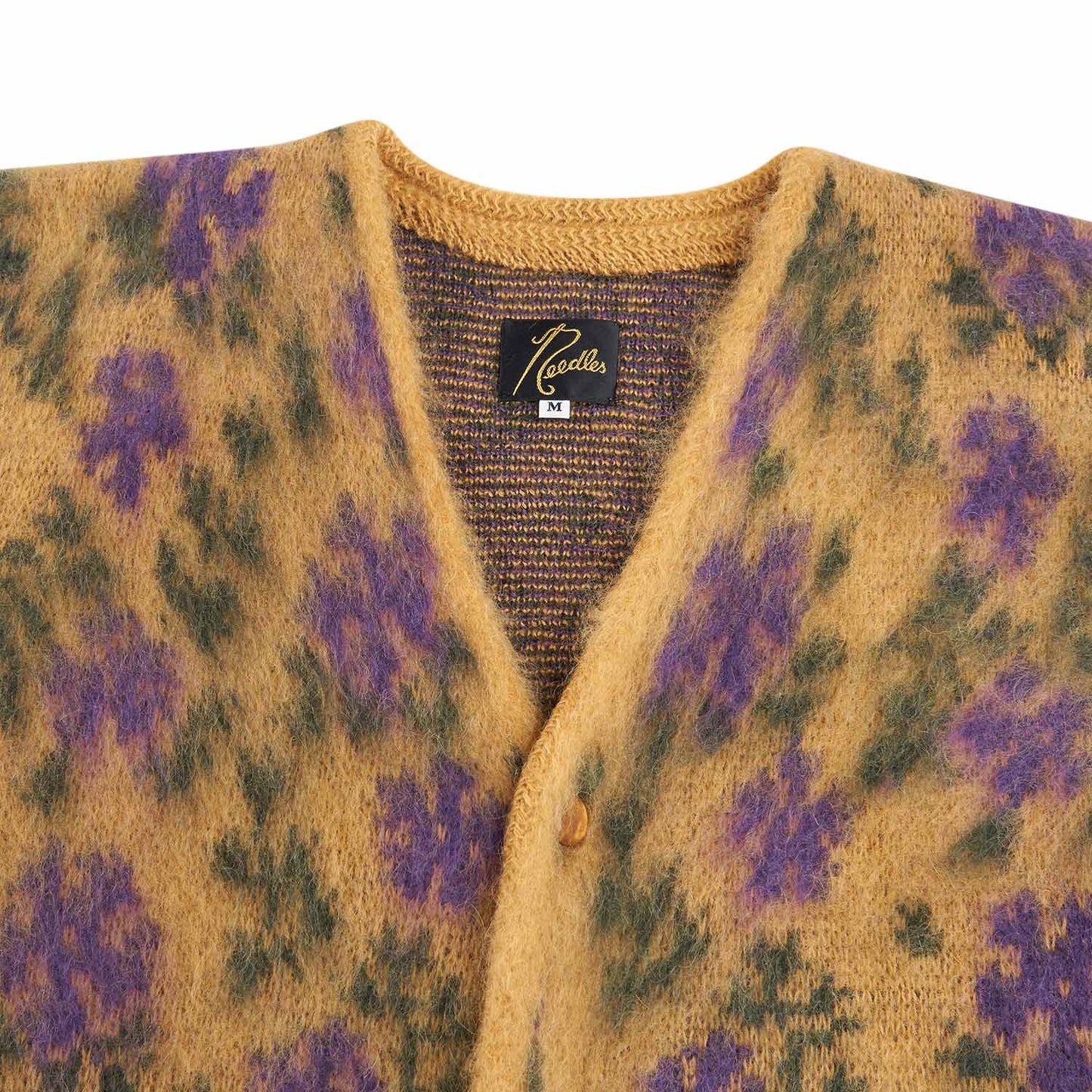 needles flower mohair cardigan (yellow) - a.plus