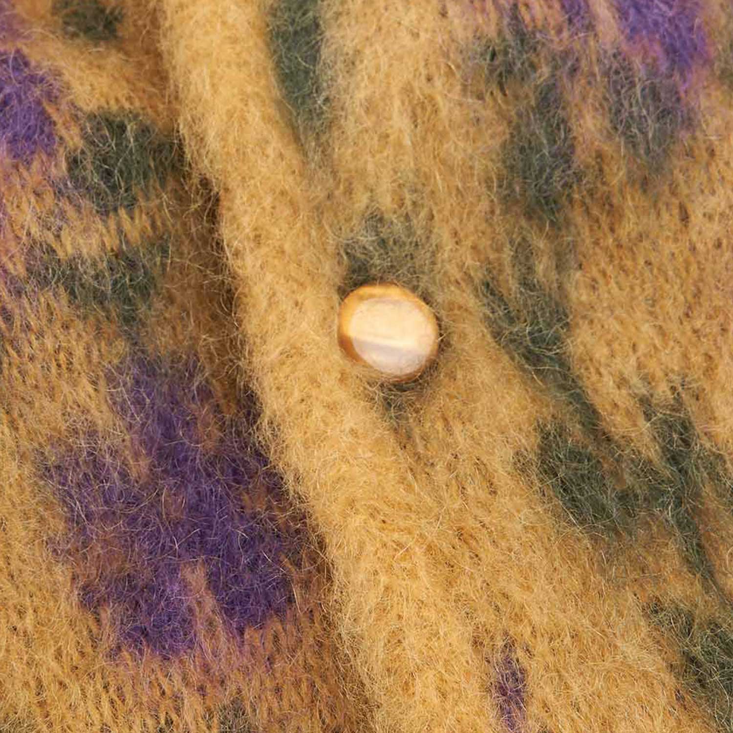 needles flower mohair cardigan (yellow) - a.plus