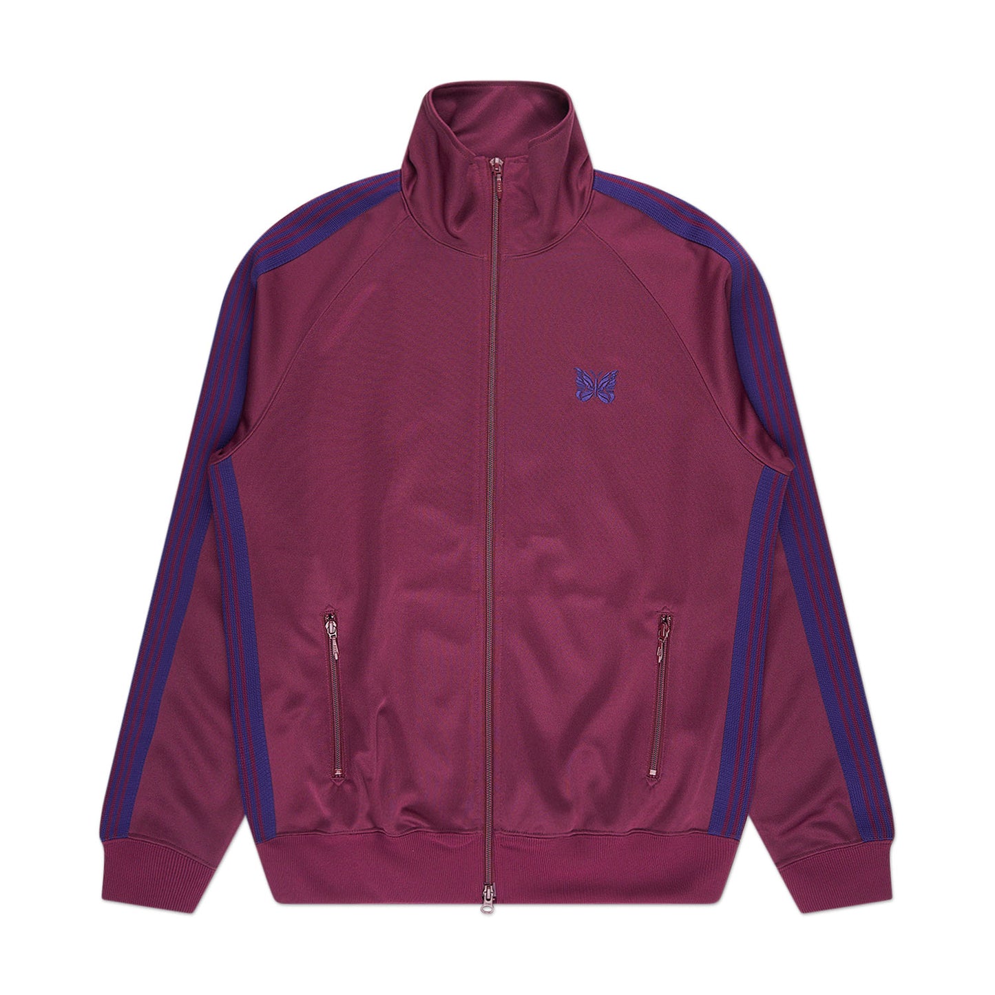 needles side stripe track jacket (wine) - a.plus