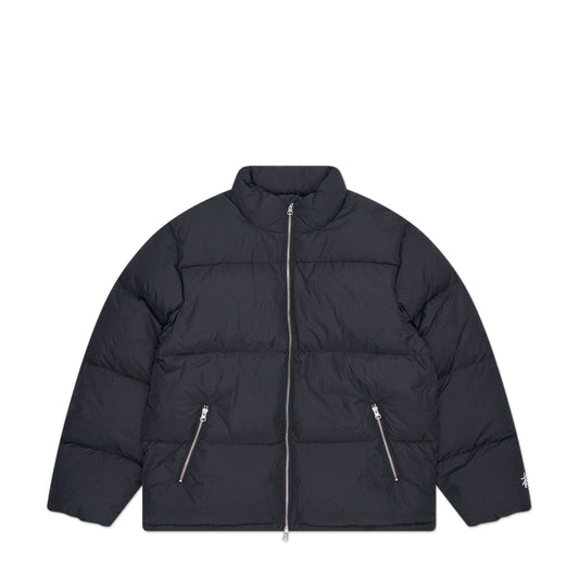 stüssy nylon down puffer (black) - a.plus