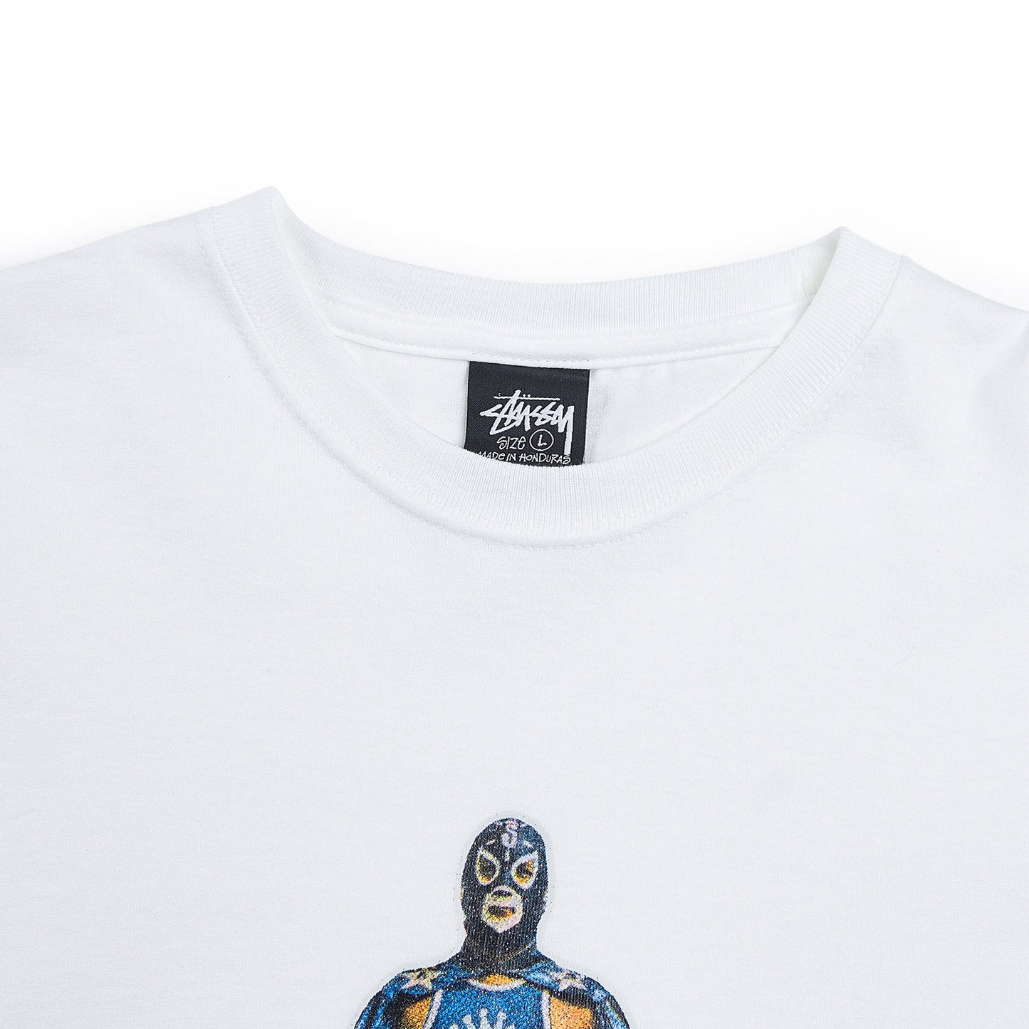 stüssy lucha t-shirt (white) - a.plus