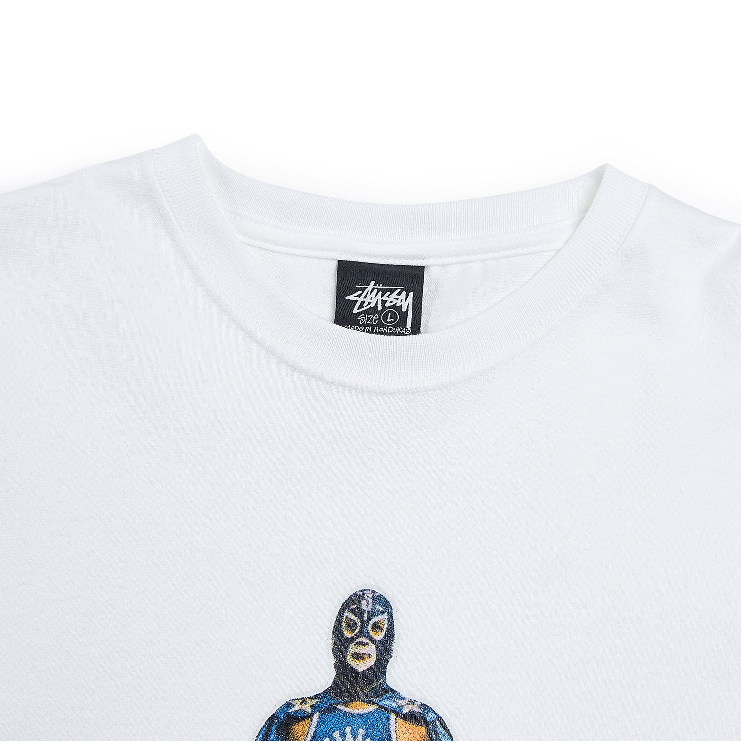 stüssy lucha t-shirt (white) - a.plus
