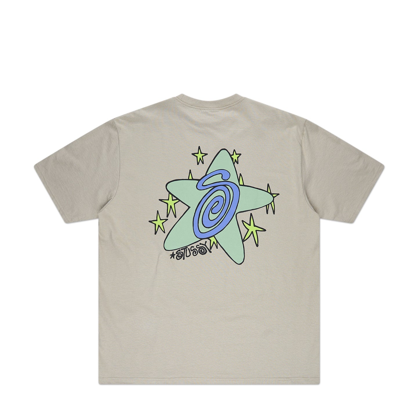 stüssy galaxy t-shirt (khaki) - a.plus