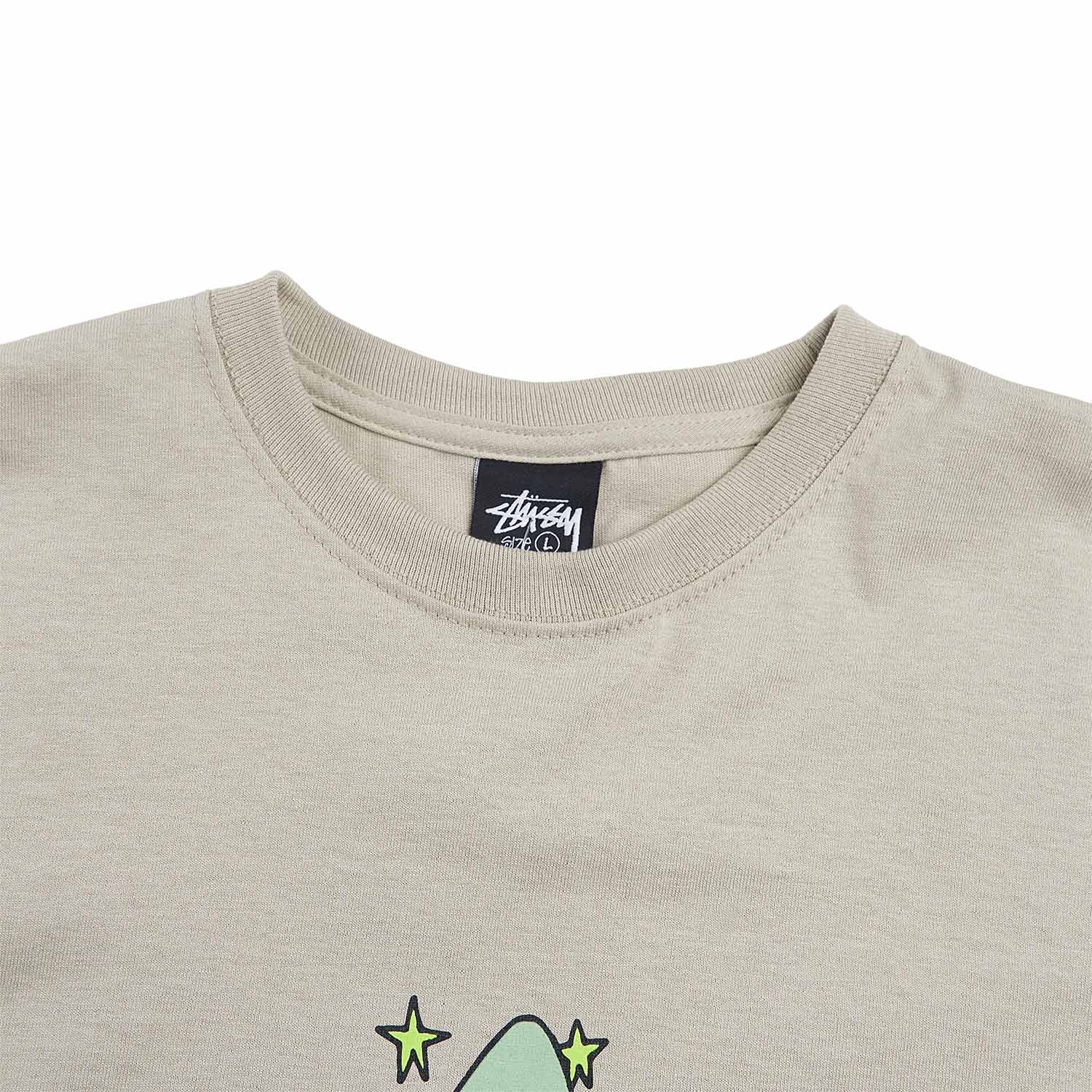 stüssy galaxy t-shirt (khaki) - a.plus