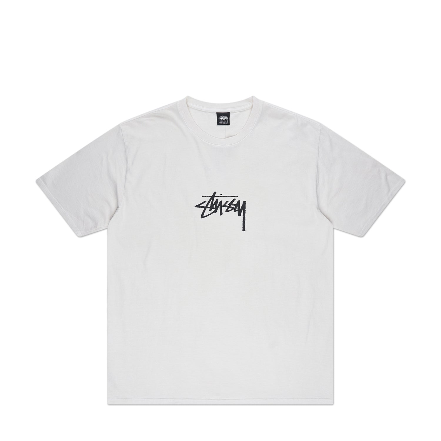 stüssy small stock pigment dyed t-shirt (natural) - a.plus