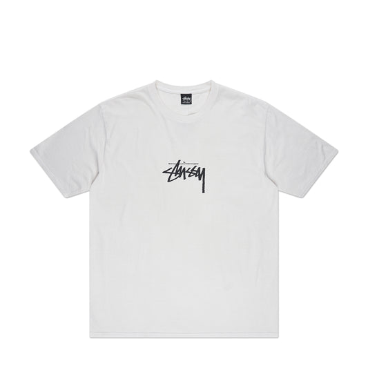 stüssy small stock pigment dyed t-shirt (natural) - a.plus
