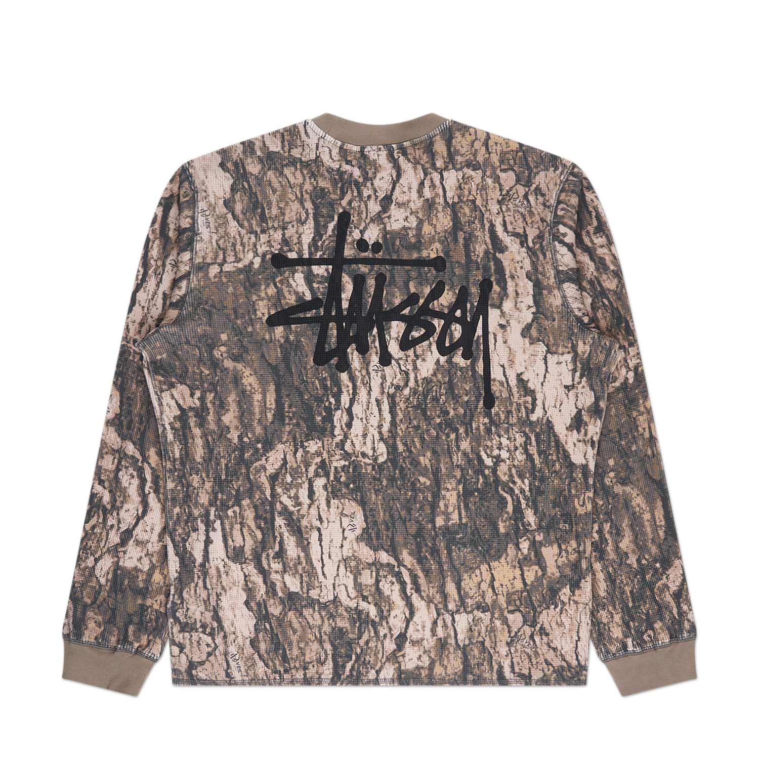 stüssy basic stock longsleeve thermal (relic camo) - a.plus