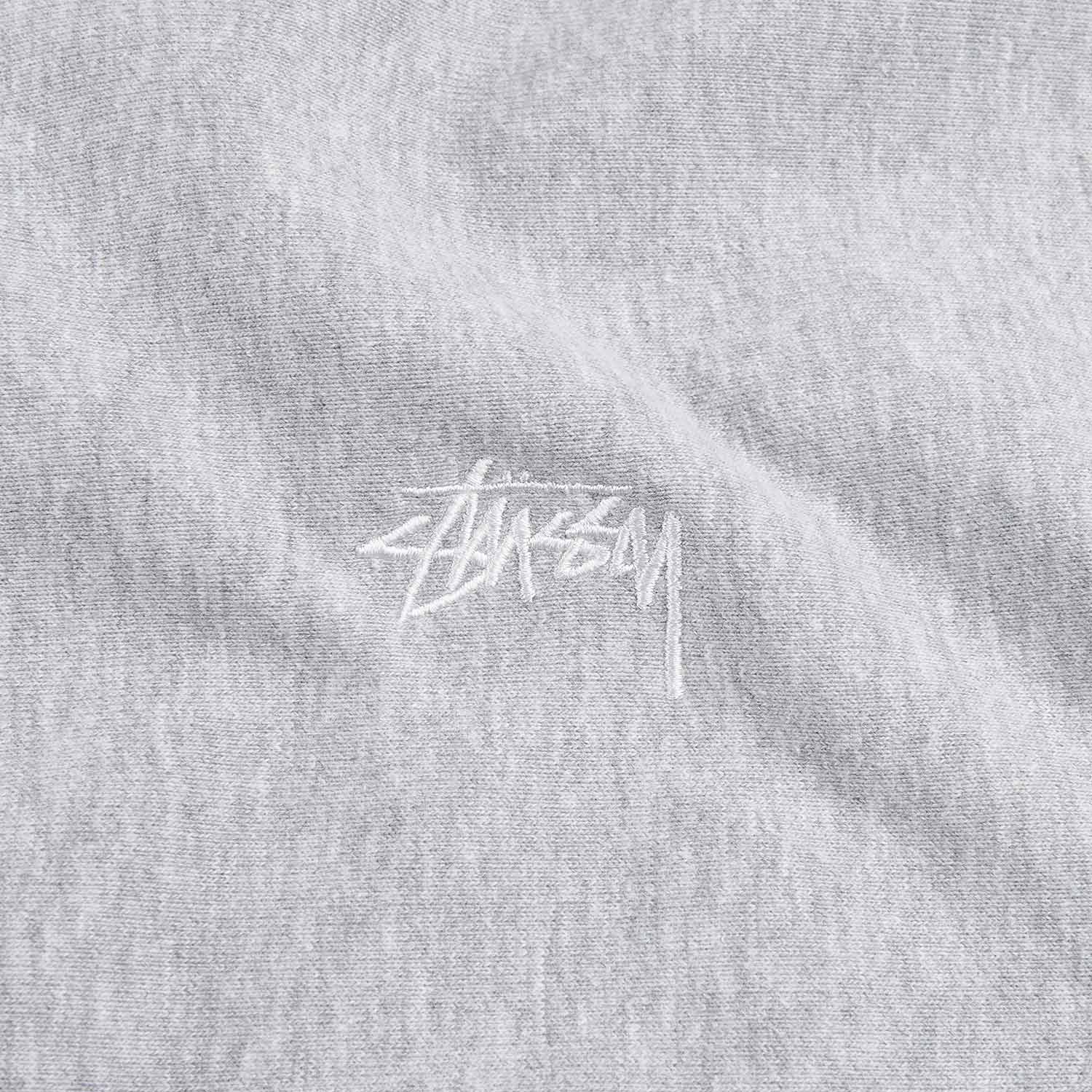 stüssy stock logo hoodie (grey heather) - a.plus