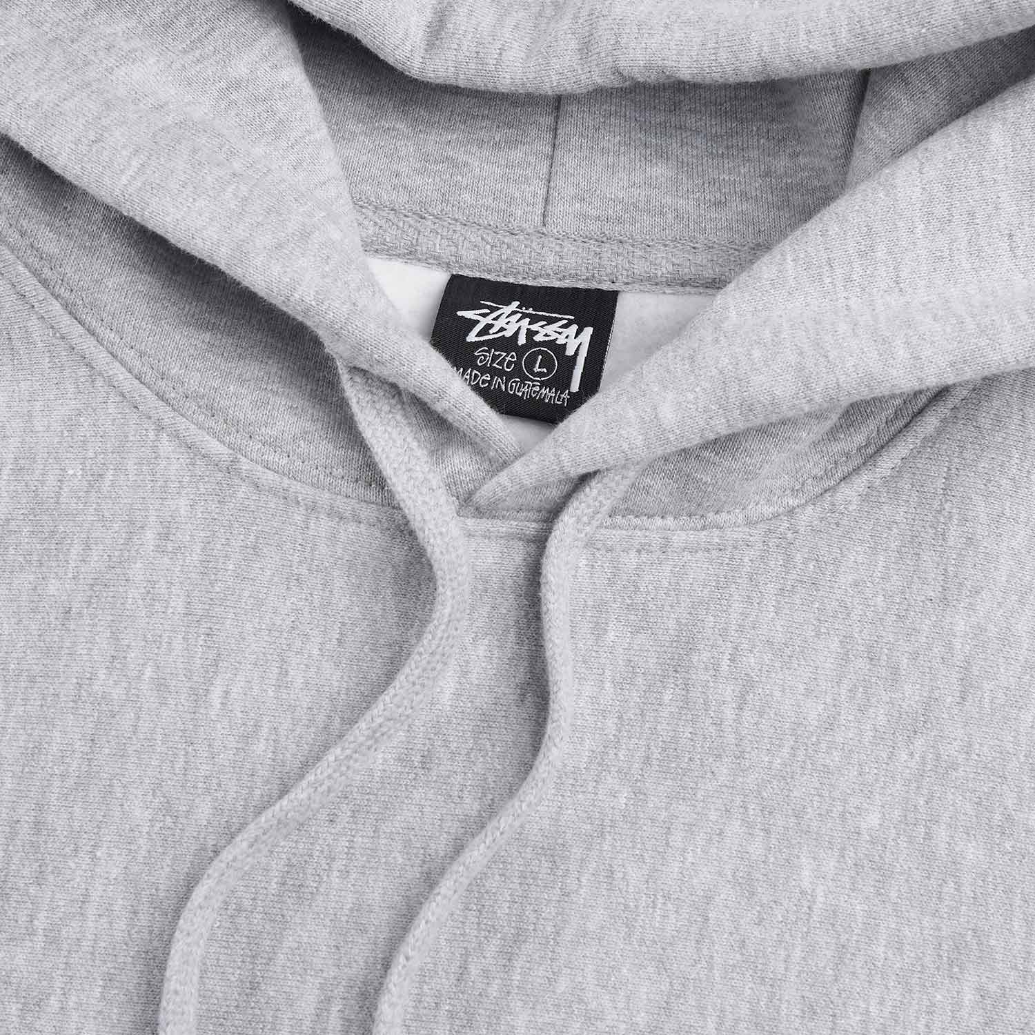 stüssy stock logo hoodie (grey heather) - a.plus