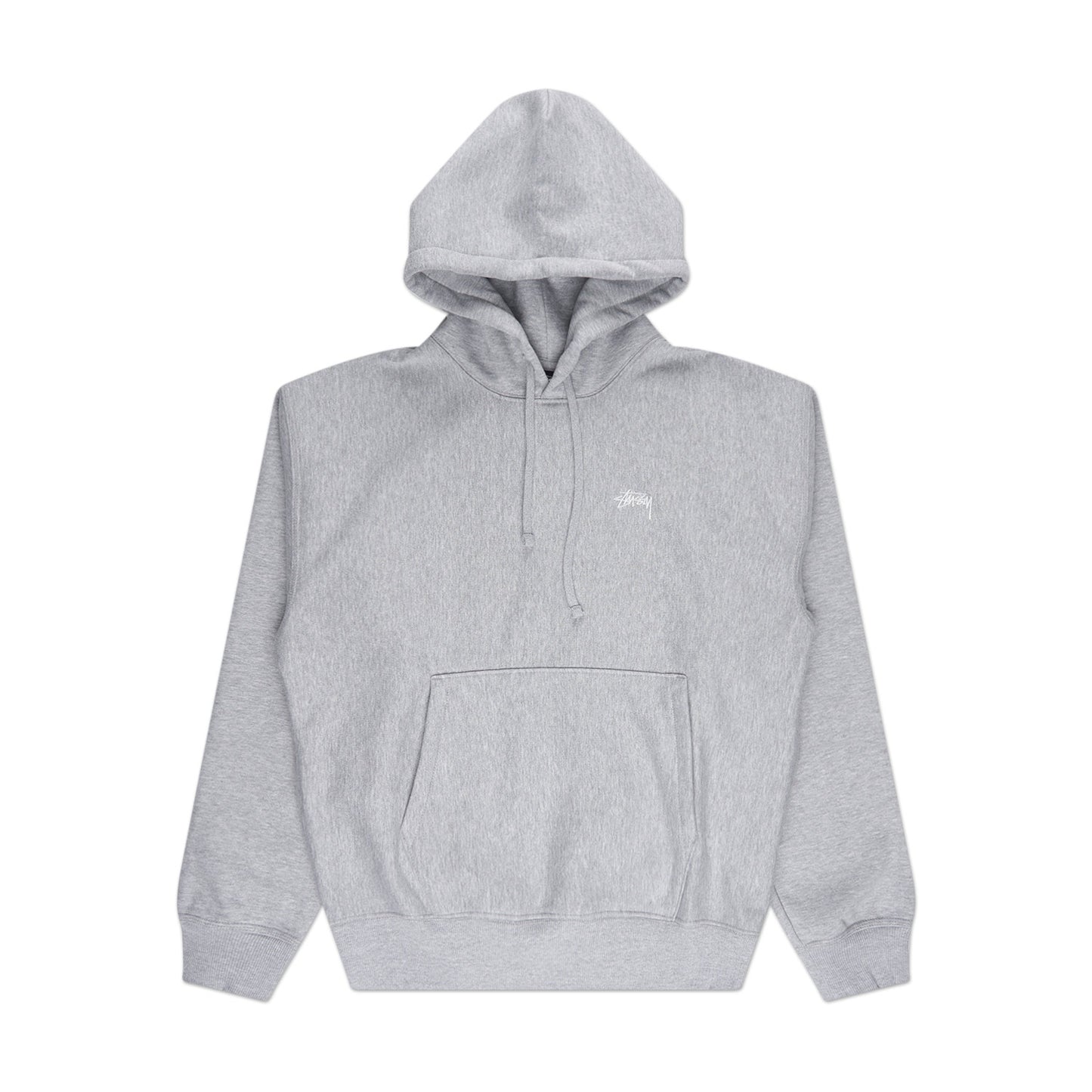 stüssy stock logo hoodie (grey heather) - a.plus