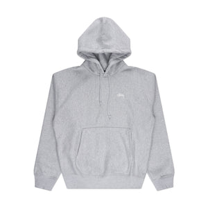 stüssy stock logo hoodie (grey heather) - a.plus