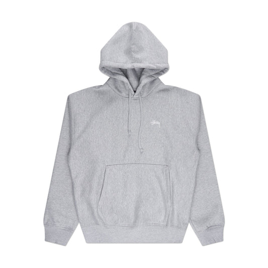 stüssy stock logo hoodie (grey heather) - a.plus